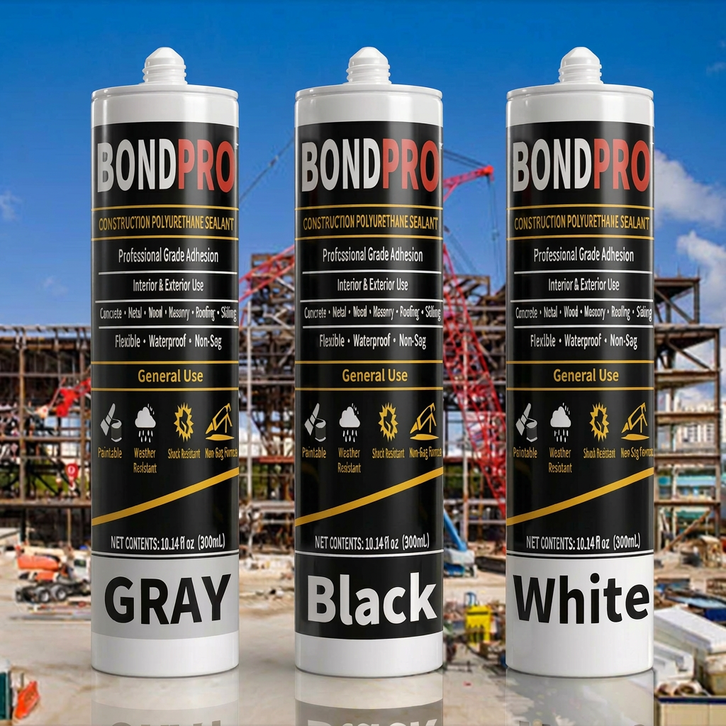 BondPro™ Construction Polyurethane Sealant (10.14 fl oz /300ml) 12 pack Black